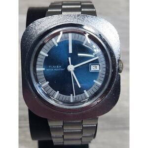 Vintage Timex Men's Mechanical Wind 36mm Watch , Rare Beautiful Dial 1971